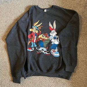 Jerzees Looney Tunes Gray Sweater